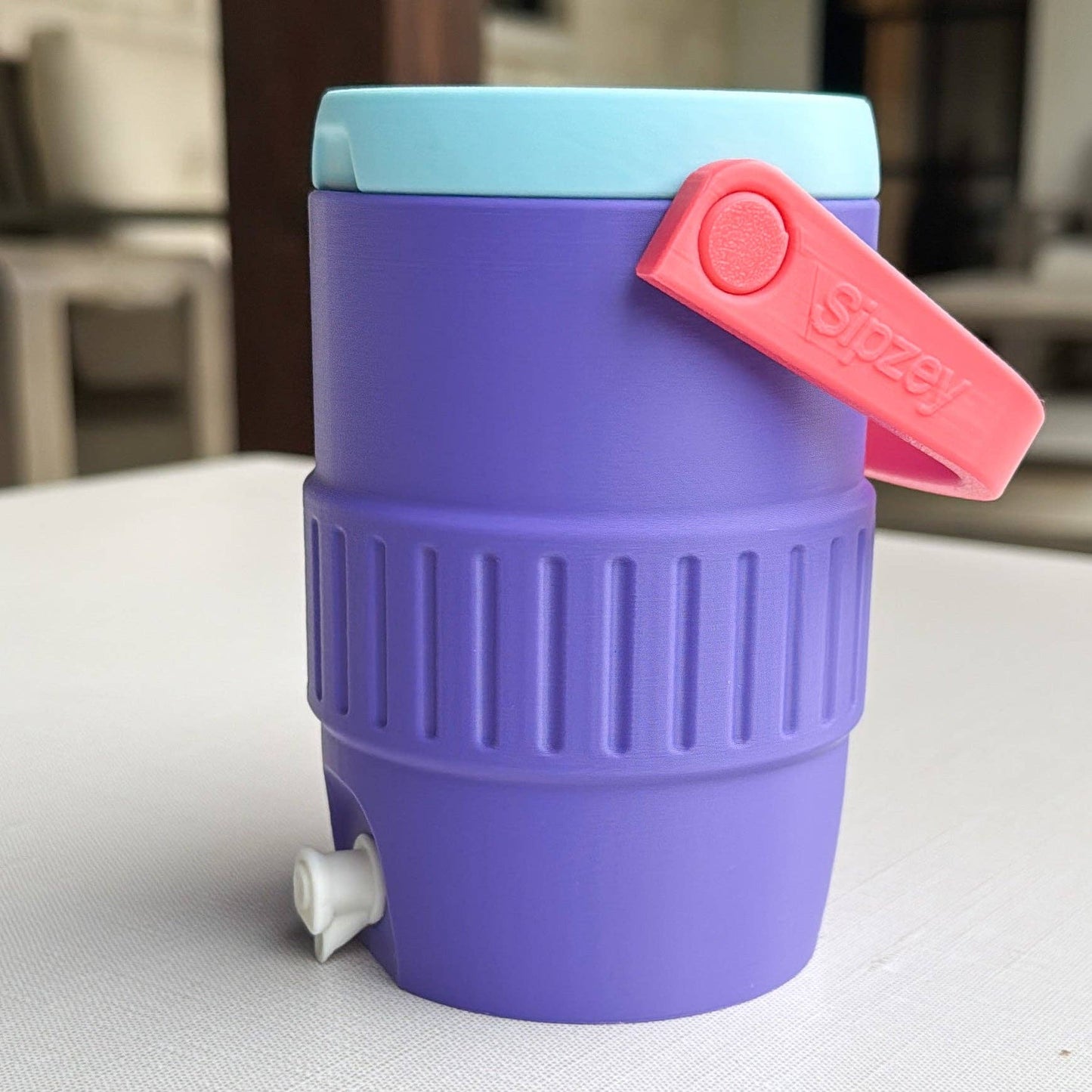 Retro Jug Cooler Can Holder (Soda Cans): Purple