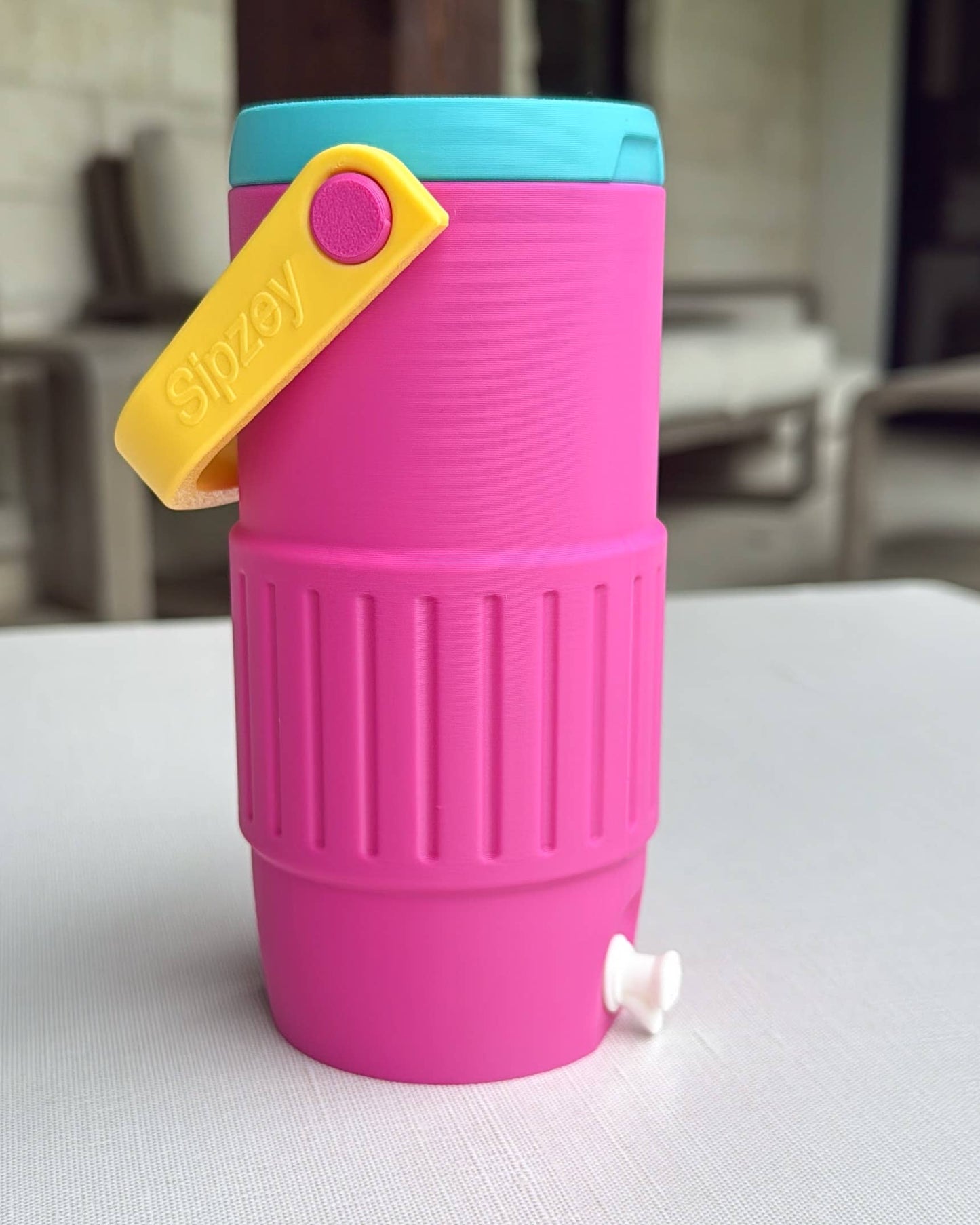 Retro Jug Cooler Can Holder (Skinny Cans): Magenta