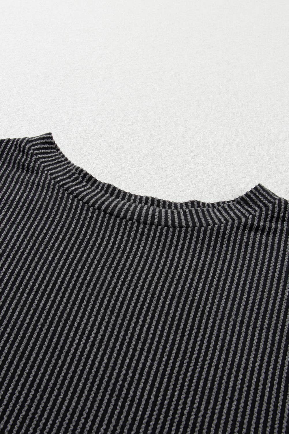 Textured Tee and Shorts Two-piece Set