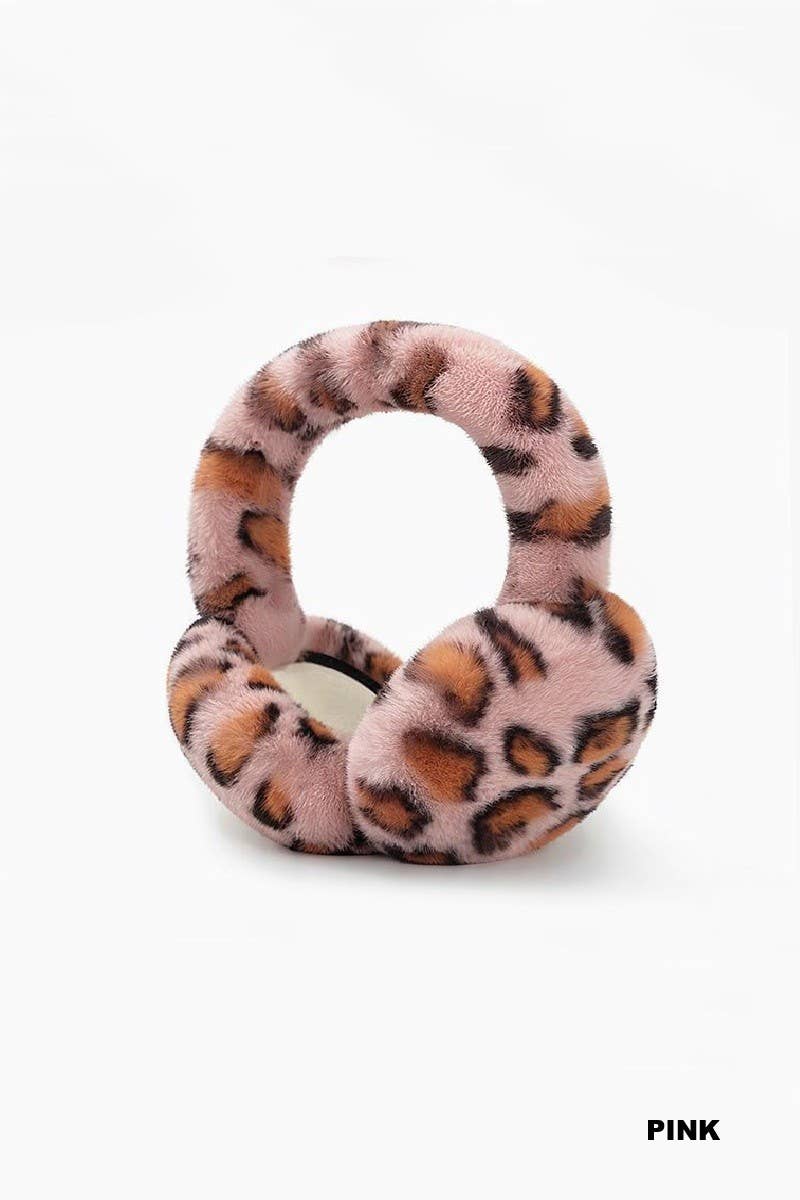 Leopard Faux Fur Earmuffs: NEUTRAL or BROWN