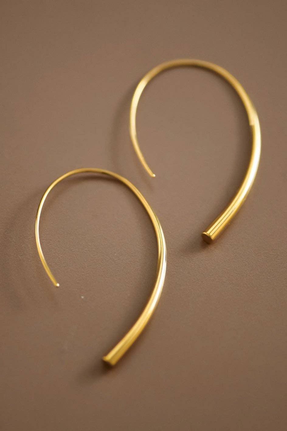 18K Gold PVD Plated Waterproof Stainless Steel Hoop Earrings - 7063: S0OX3T7063