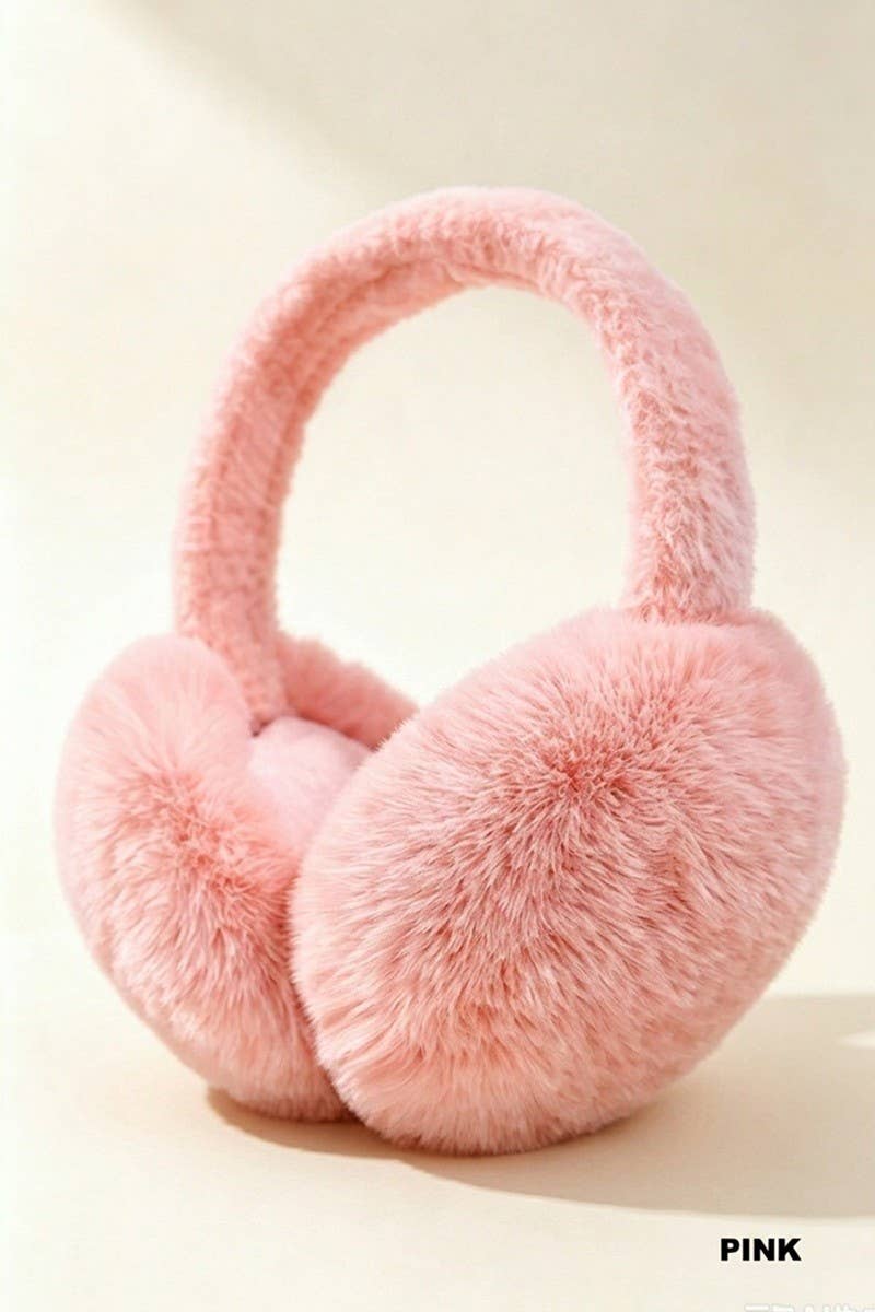 Soft Fluffy Plush Earmuffs: 1(ONE SIZE)