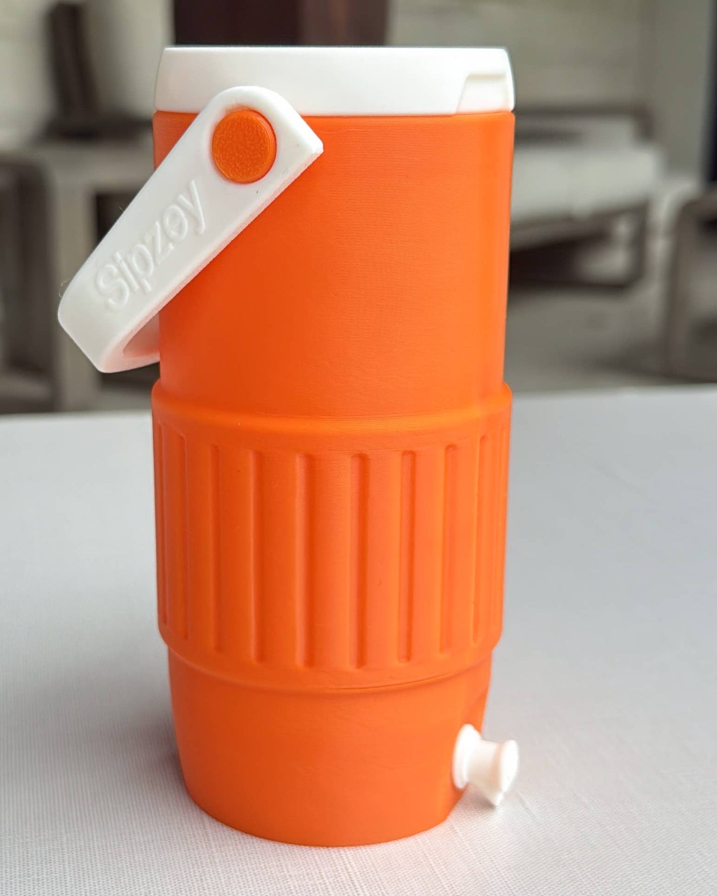 Retro Jug Cooler Can Holder (Skinny Cans): Orange