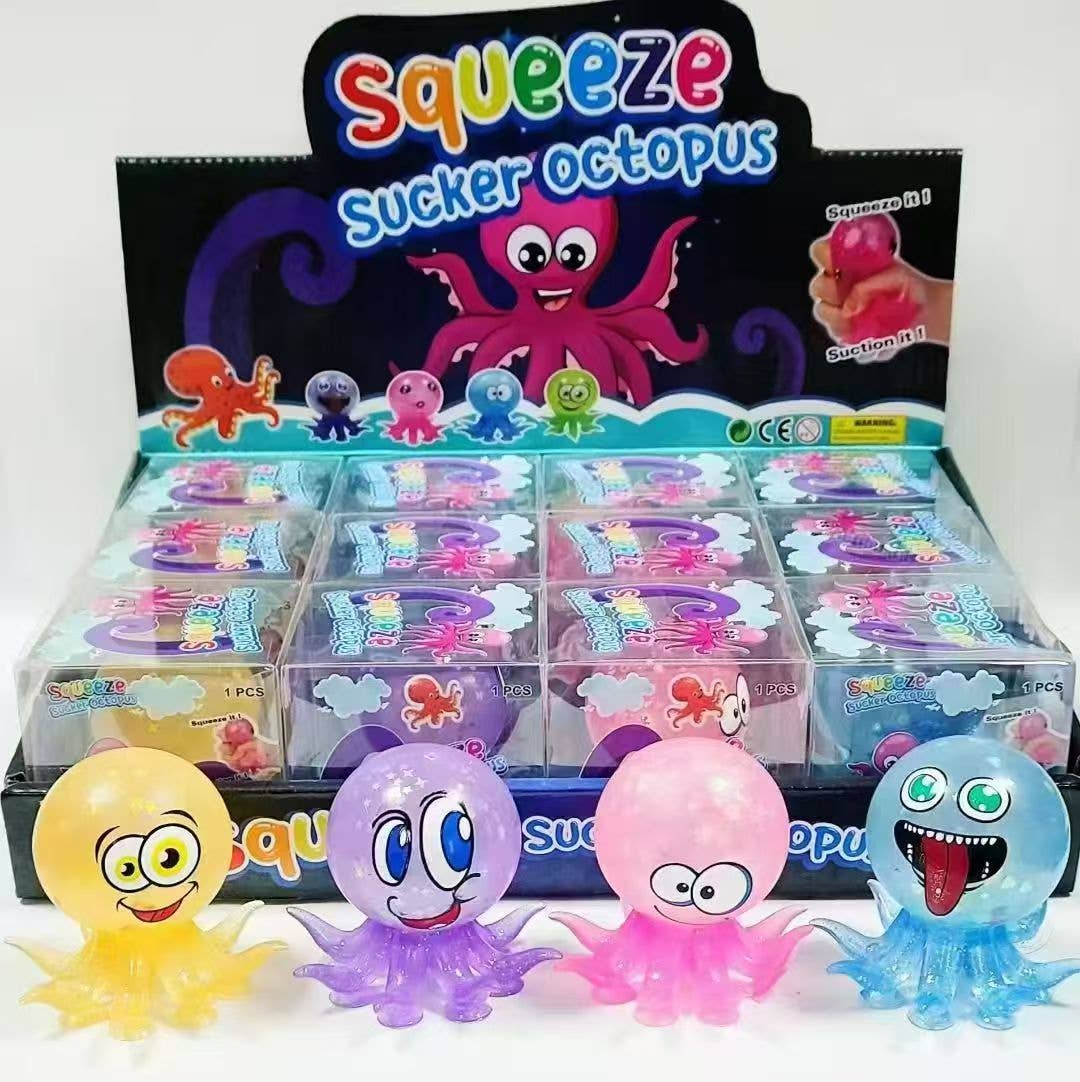 Colorful Toy Squeeze Sucker Octopus | Trendy | HOT | A042