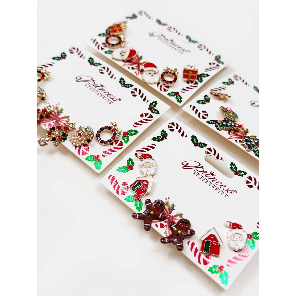 Cute Christmas Theme Sparkly Earrings: MIX COLOR / ONE(12)