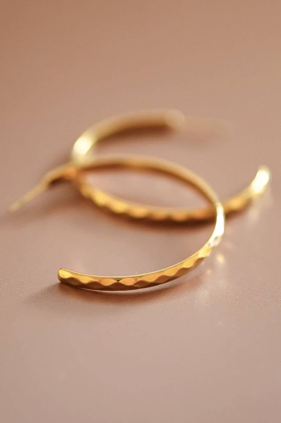 18K Gold PVD Plated Waterproof Stainless Steel Hoop Earrings - 7130: S0OX3T7130
