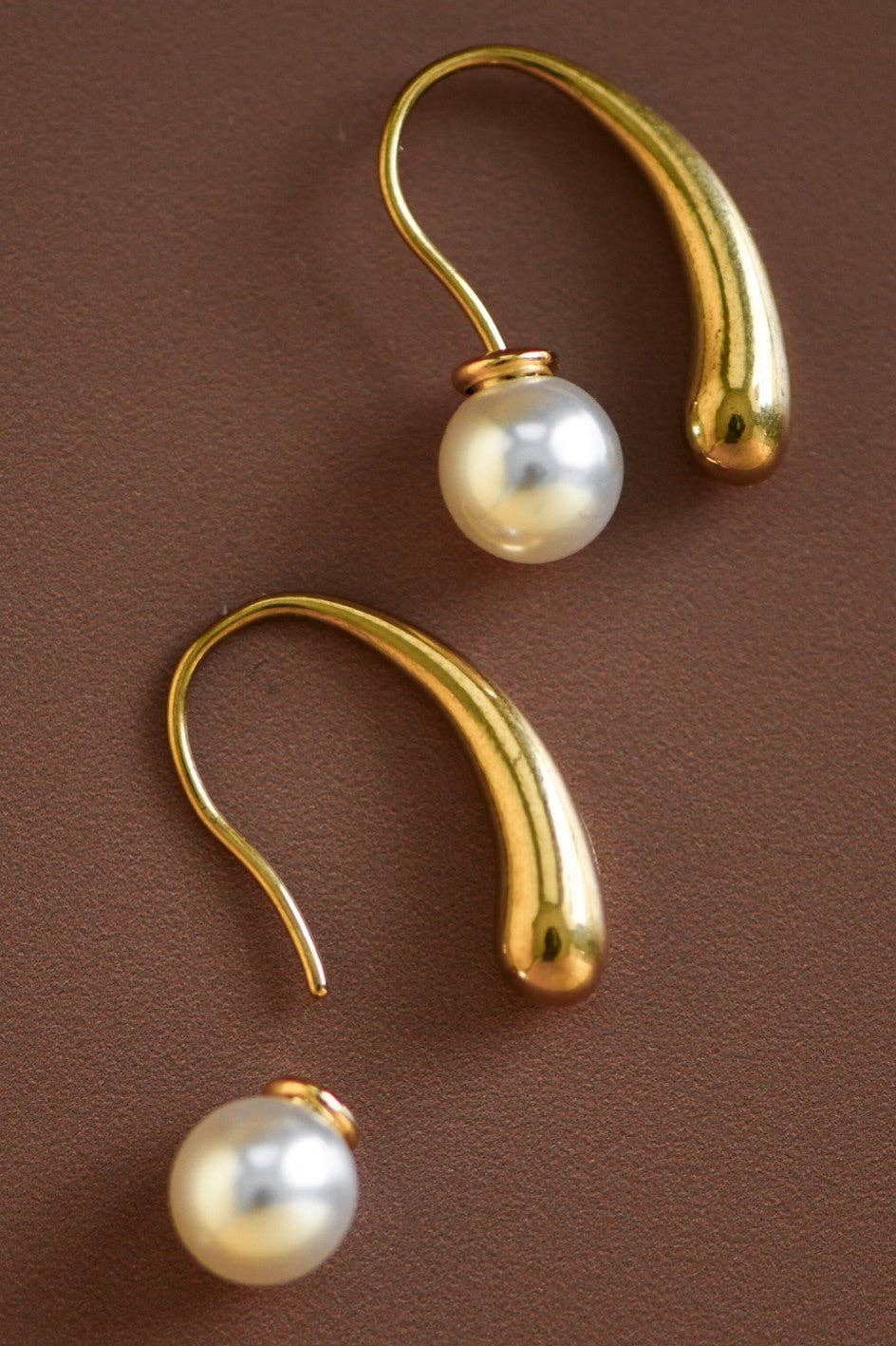 18K Gold Plated Waterproof Stainless Steel Hoop Earrings - 7167: S0OX3T7167 Gold