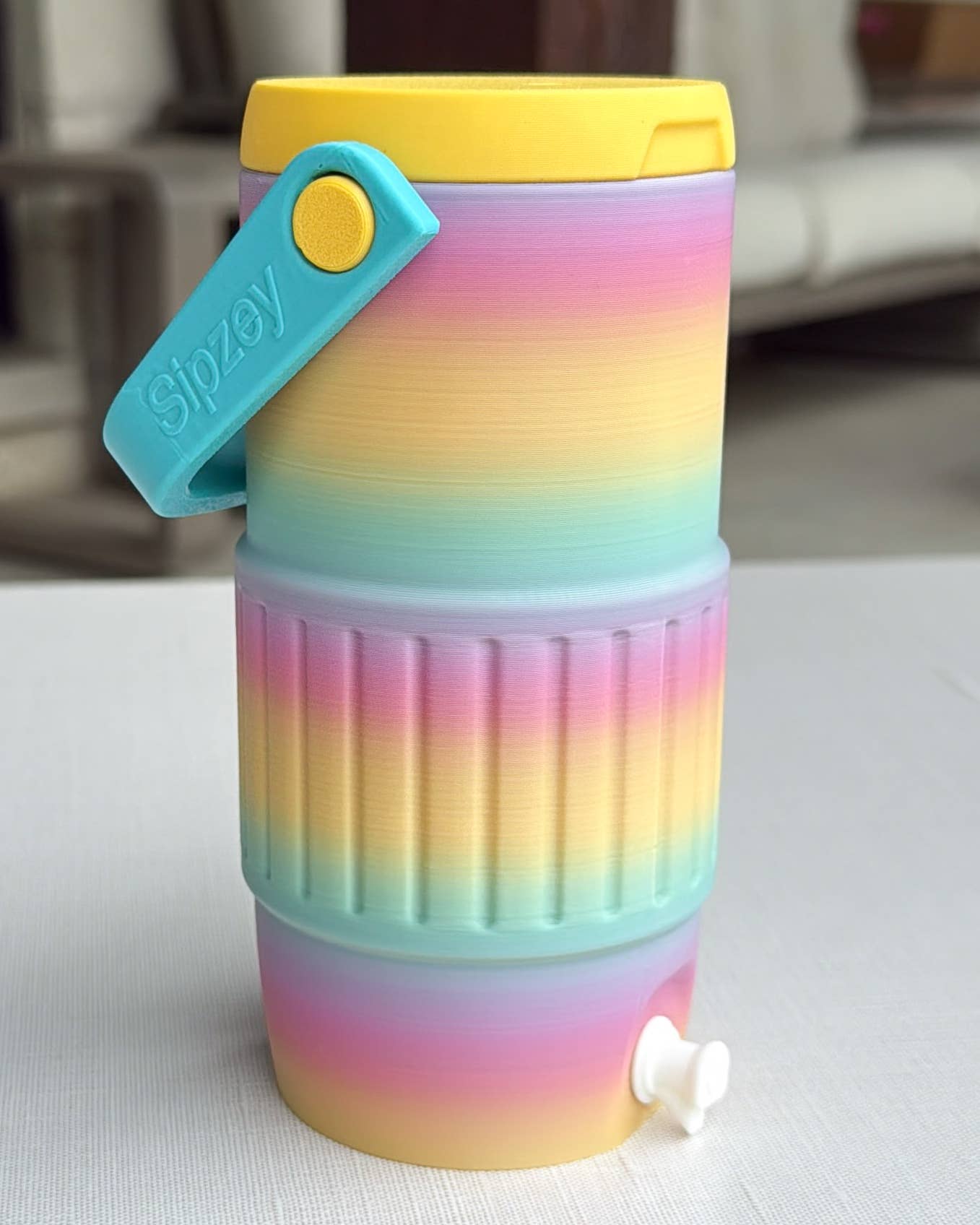 Retro Jug Cooler Can Holder (Skinny Cans) Rainbow