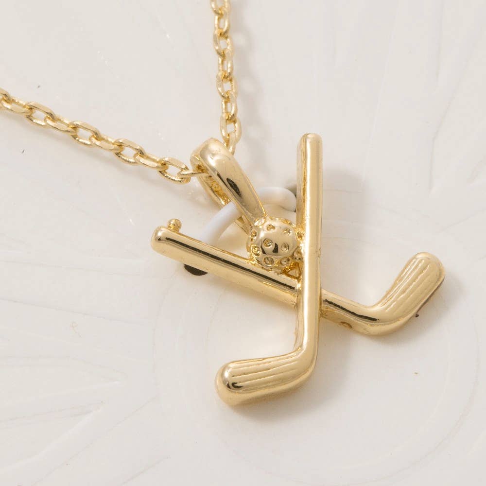 Assorted Five Piece Golf Charms Necklace: S