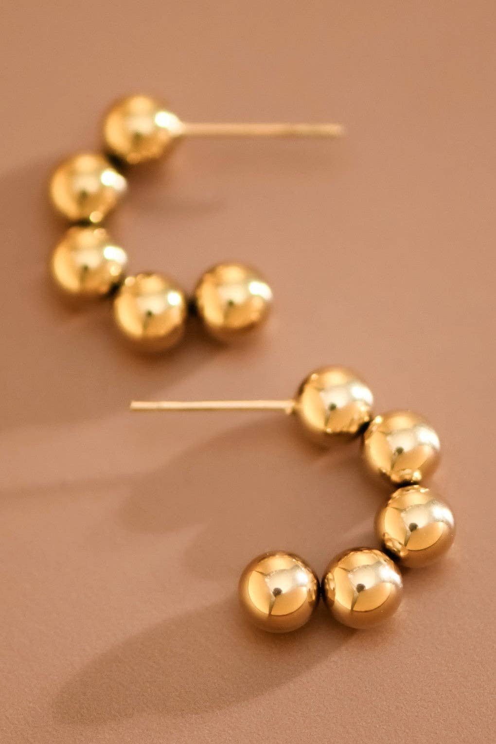 18K Gold Plated Waterproof Stainless Steel Hoop Earrings - 7905: S0OX3T7905