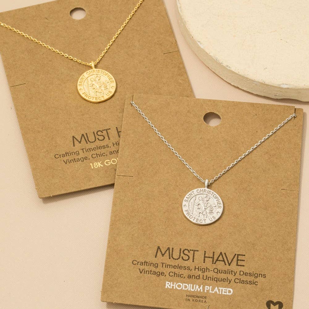 Mini Saint Christopher Necklace: S