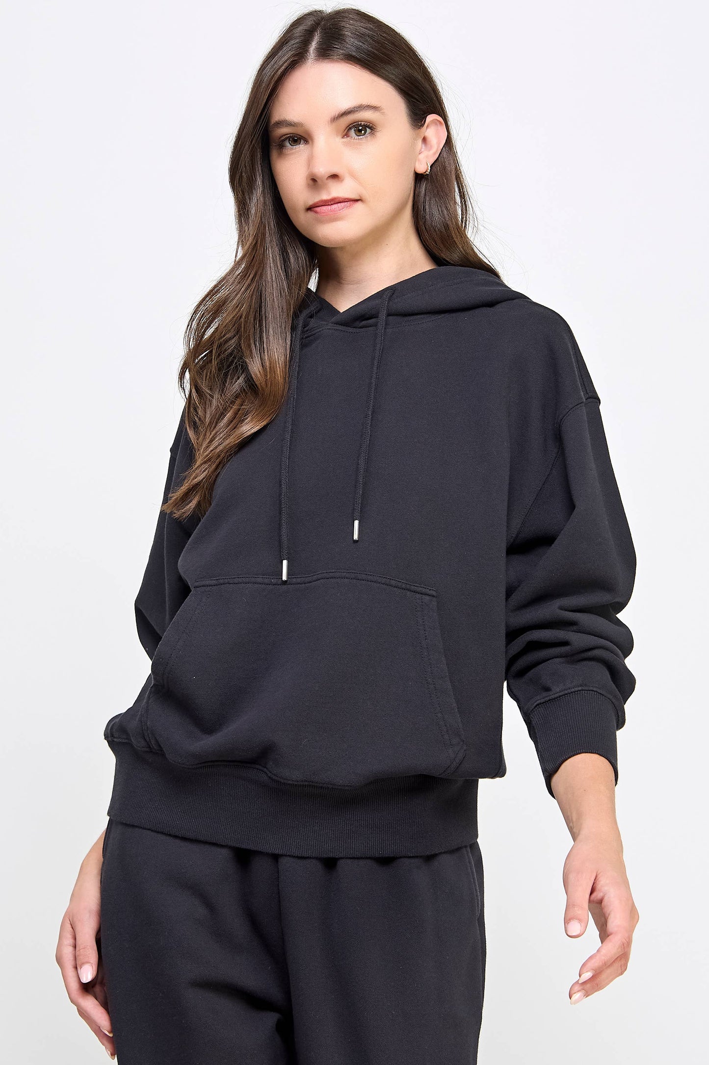 P9005T EVERYDAY SOFT FRENCH TERRY PULL-OVER HOODIE: Black / SMALL