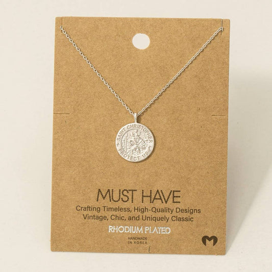 Mini Saint Christopher Necklace: S