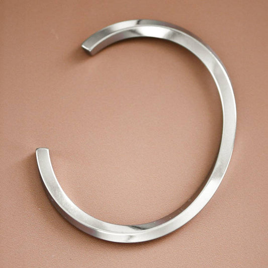Tarnish-Resistant Waterproof Stainless Steel Cuff - 7206: S0OX3T7206 Silver