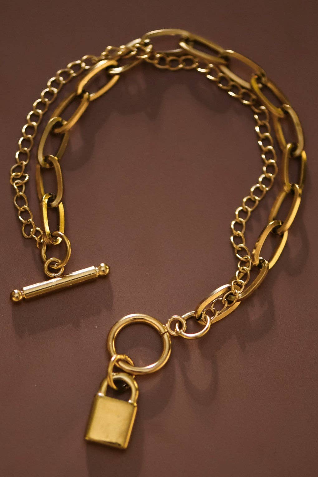 18K Gold Plated Waterproof Stainless Steel Chain Bracelet - 7560: S0OX3T7560