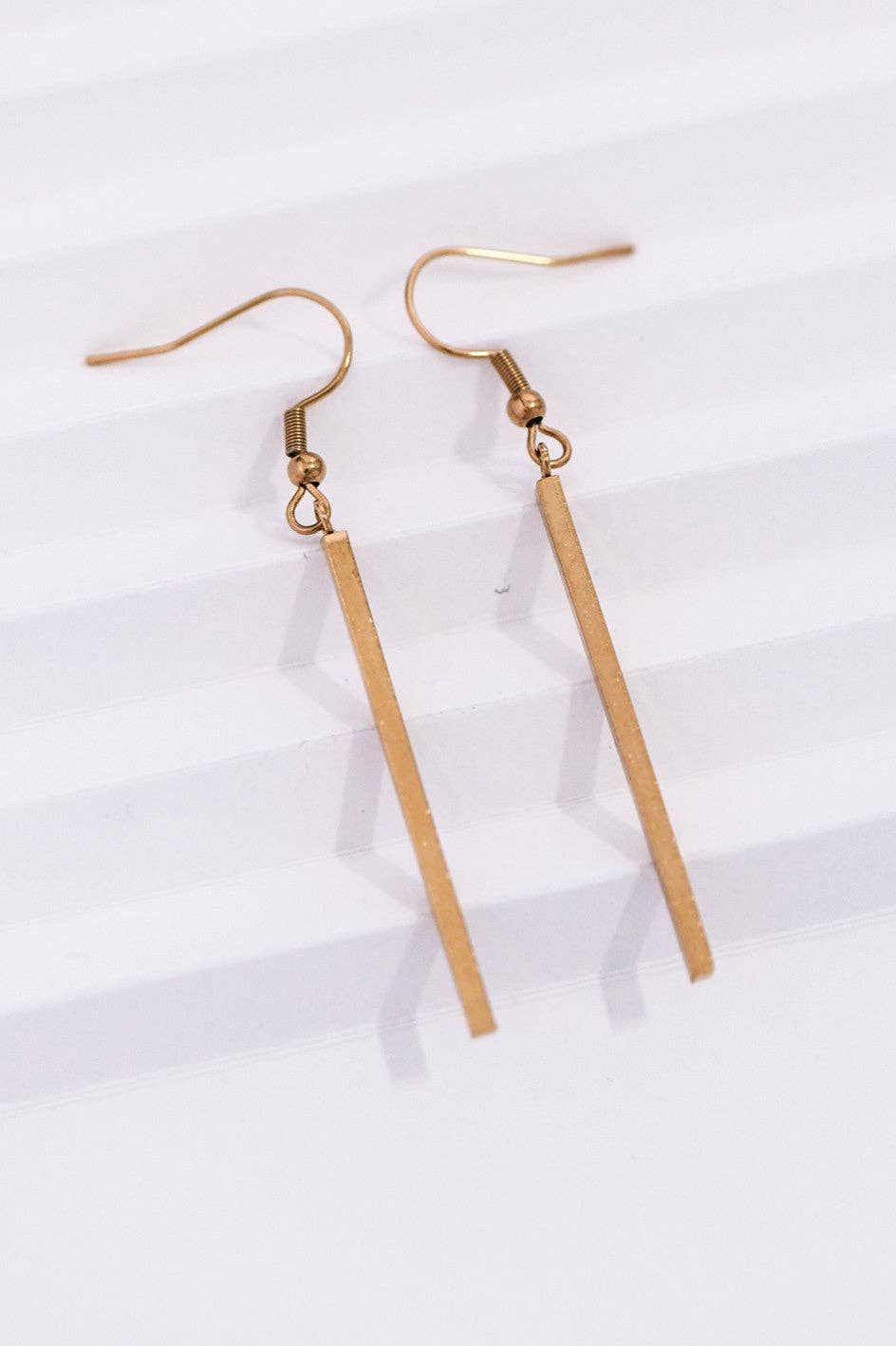 18K Gold Plated Waterproof Stainless Steel Drop Earrings - 6976: S0OX3T6976 Gold