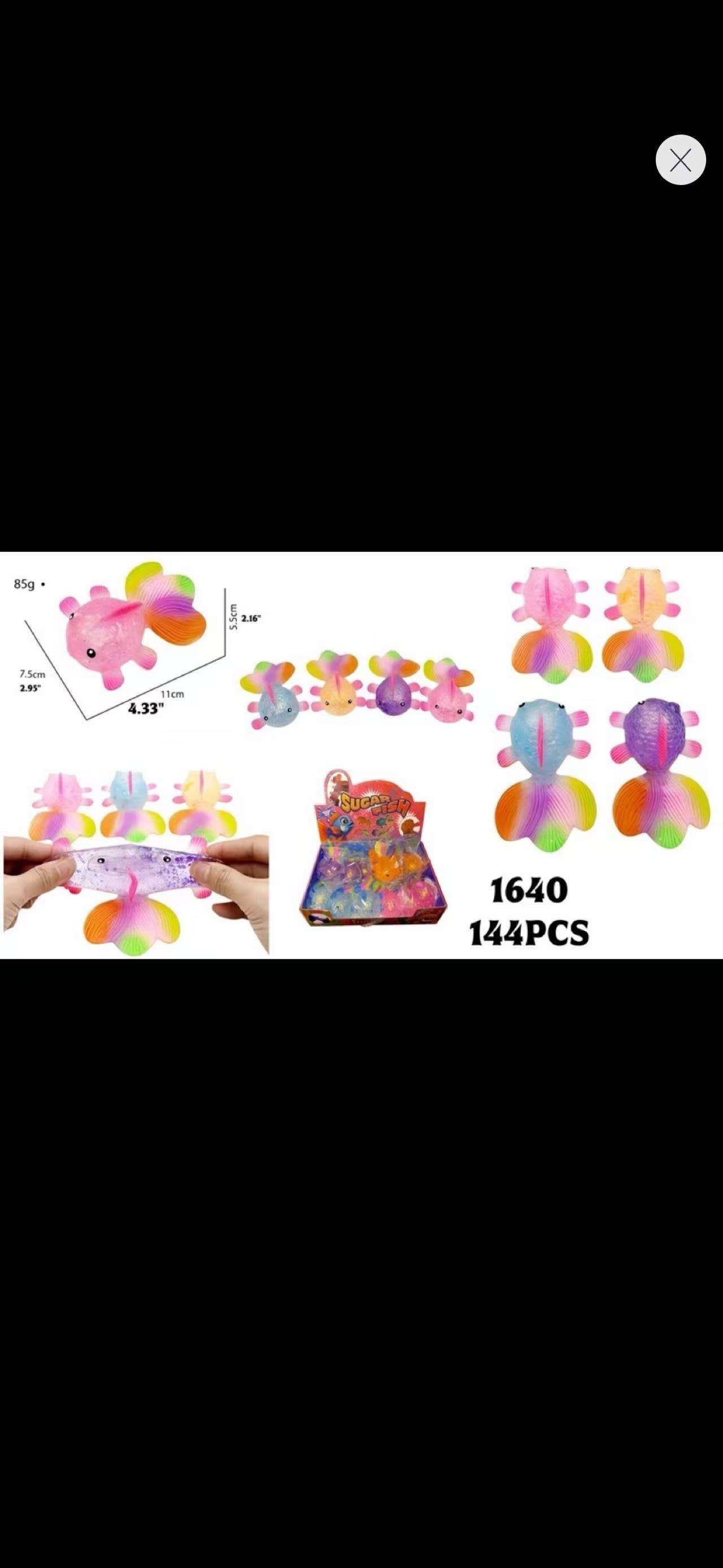 Sugar Squeeze Glitter Goldfish Toy | A135