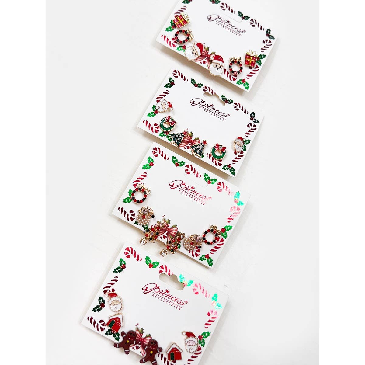 Cute Christmas Theme Sparkly Earrings: MIX COLOR / ONE(12)
