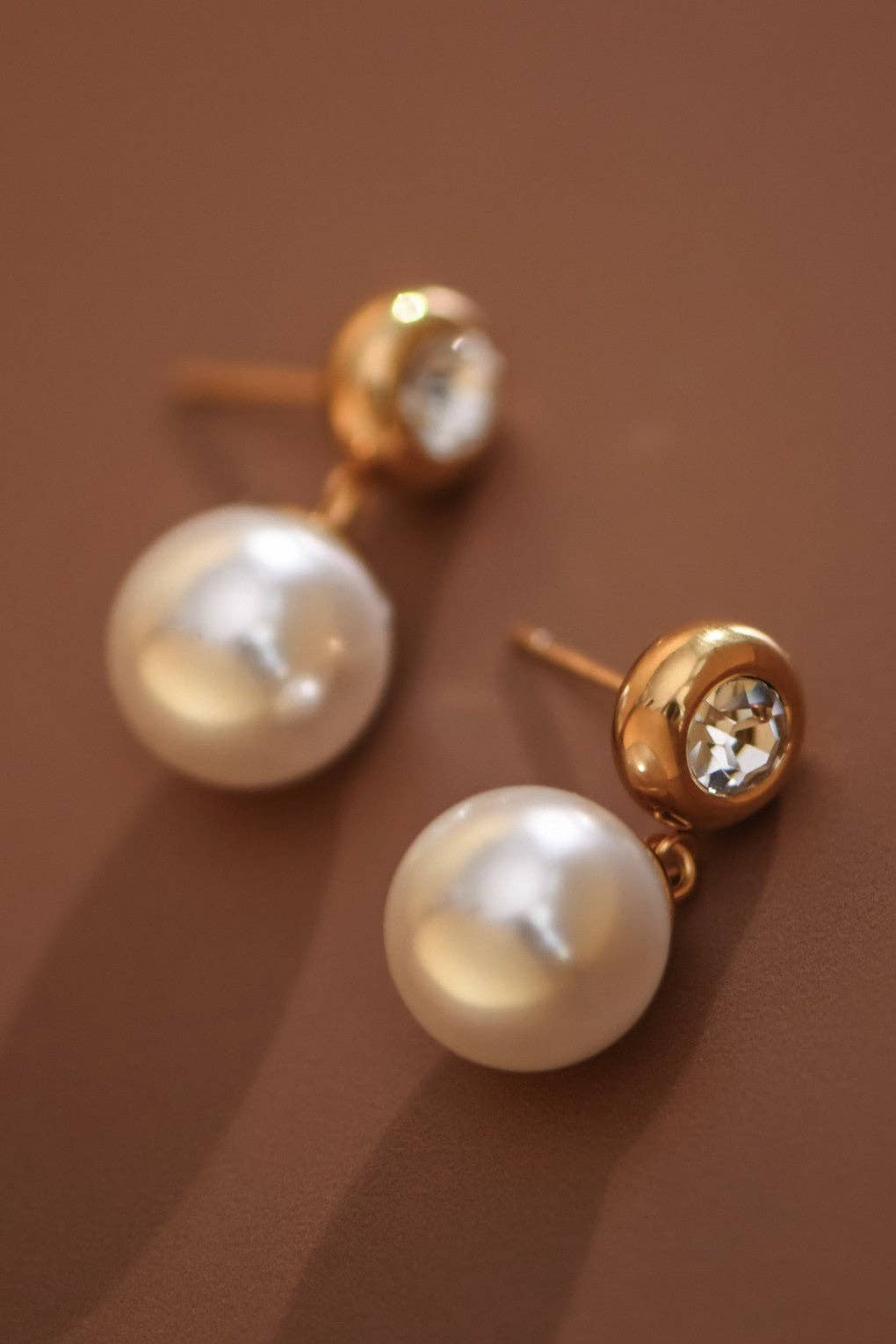 18K Gold PVD Plated Waterproof Stainless Steel Drop Earrings - 7774: S0OX3T7774