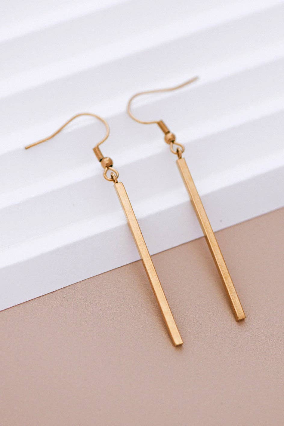 18K Gold Plated Waterproof Stainless Steel Drop Earrings - 6976: S0OX3T6976 Gold
