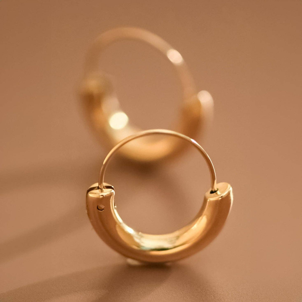 18K Gold Plated Waterproof Stainless Steel Hoop Earrings - 7770: S0OX3T7770