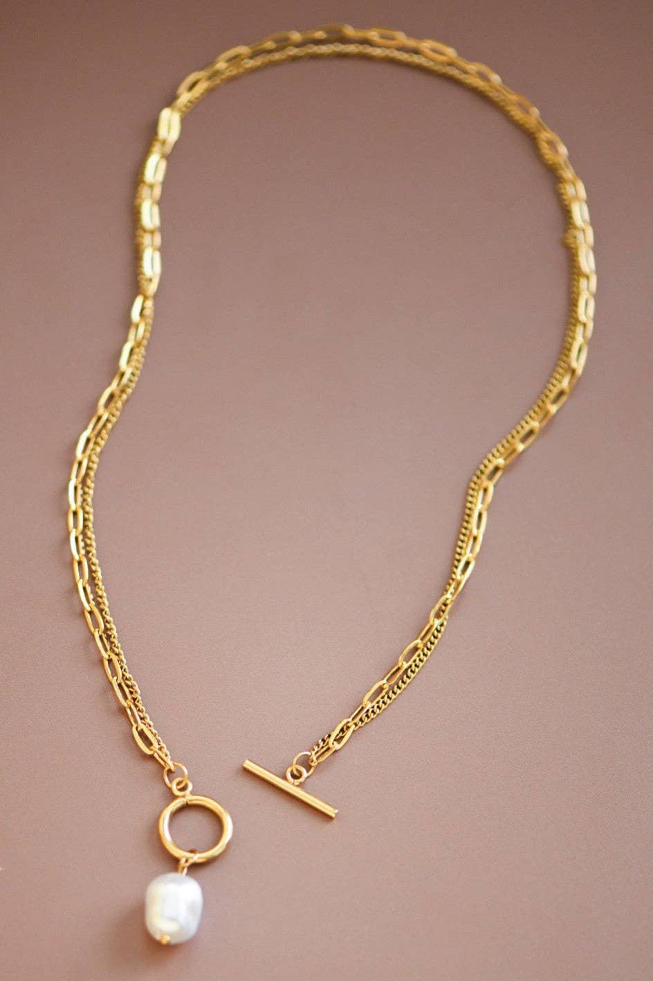 18K Gold PVD Plated Waterproof Stainless Steel Chain Necklace - 6860: S0OX3T6860