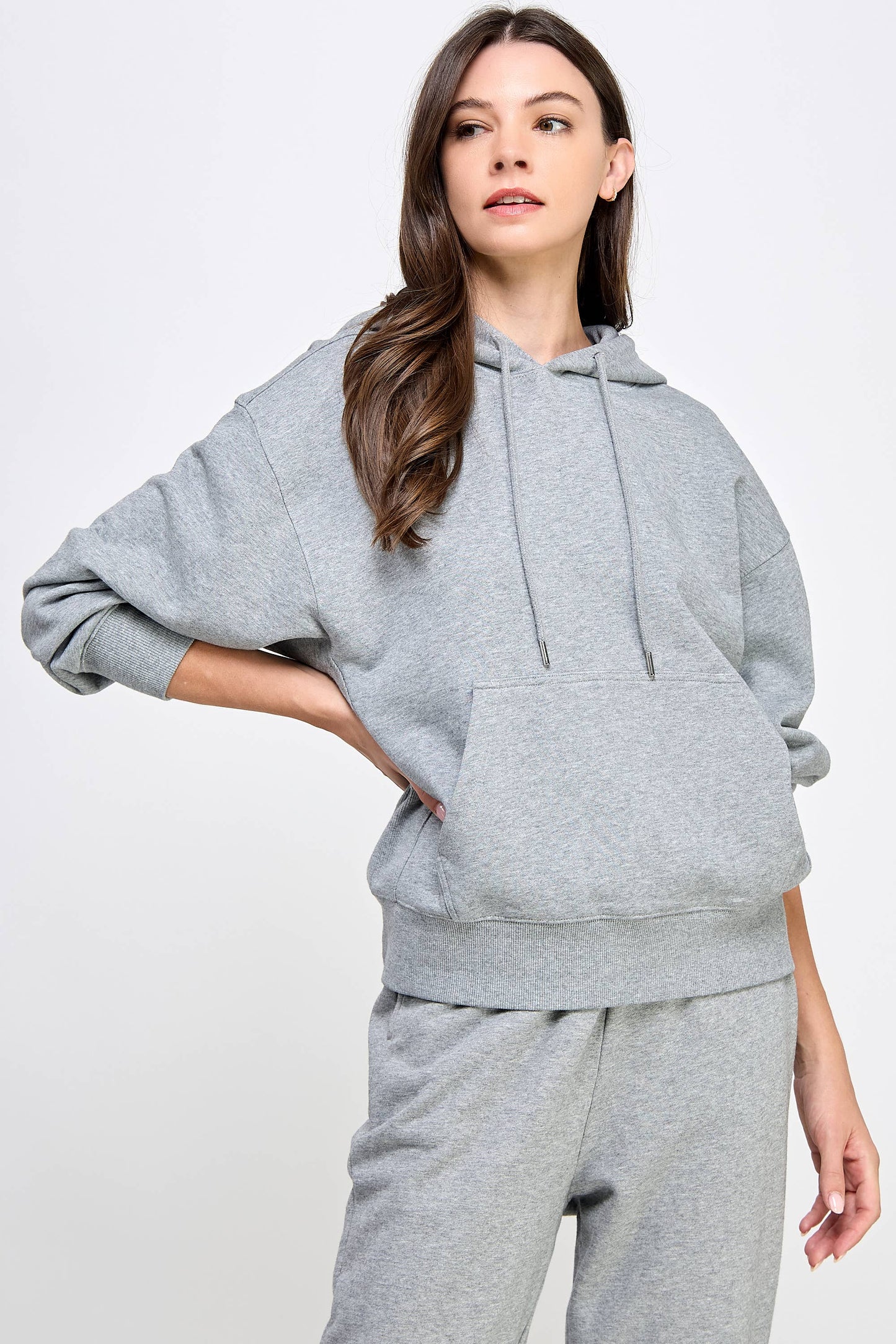 P9005T EVERYDAY SOFT FRENCH TERRY PULL-OVER HOODIE: Gray / MEDIUM