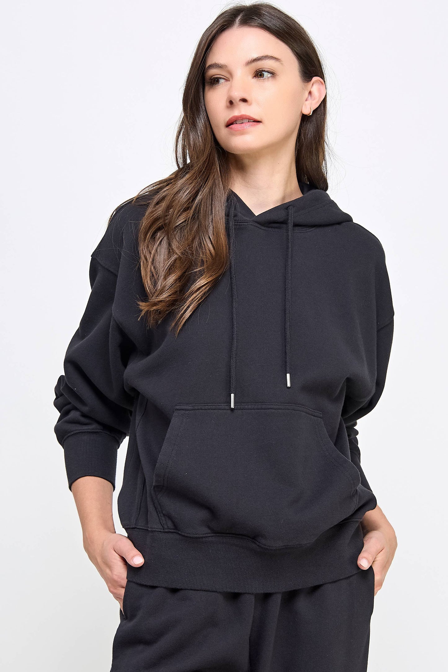 P9005T EVERYDAY SOFT FRENCH TERRY PULL-OVER HOODIE: Black / SMALL
