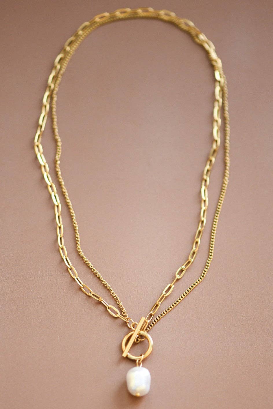 18K Gold PVD Plated Waterproof Stainless Steel Chain Necklace - 6860: S0OX3T6860