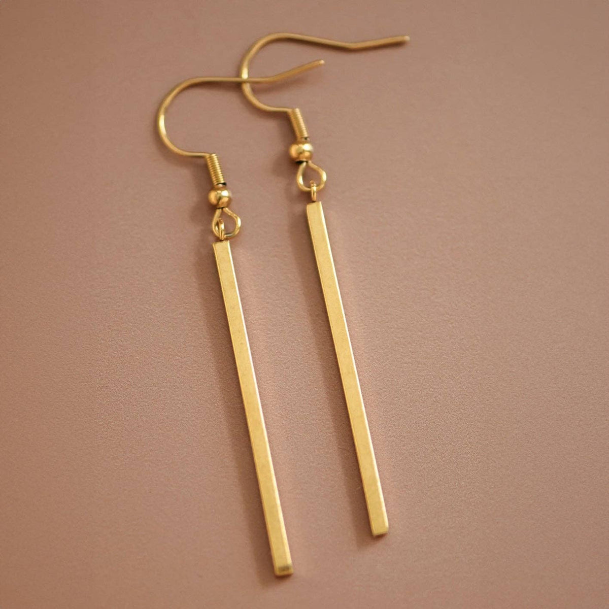 18K Gold Plated Waterproof Stainless Steel Drop Earrings - 6976: S0OX3T6976 Gold