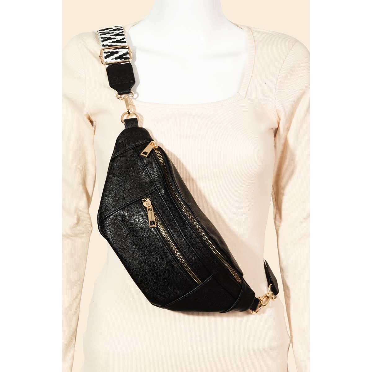 Leather Fanny Pack Bag: KA