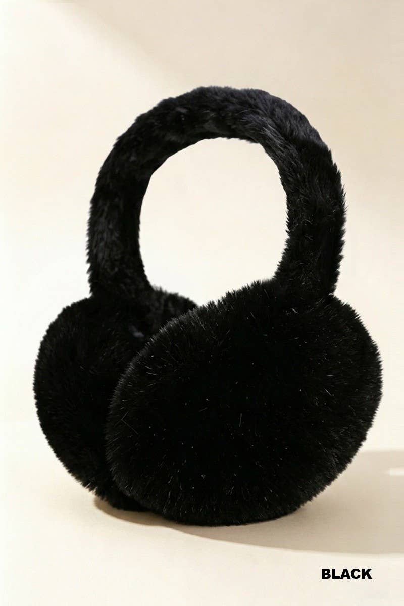 Soft Fluffy Plush Earmuffs: 1(ONE SIZE)