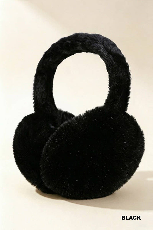 Soft Fluffy Plush Earmuffs: 1(ONE SIZE)