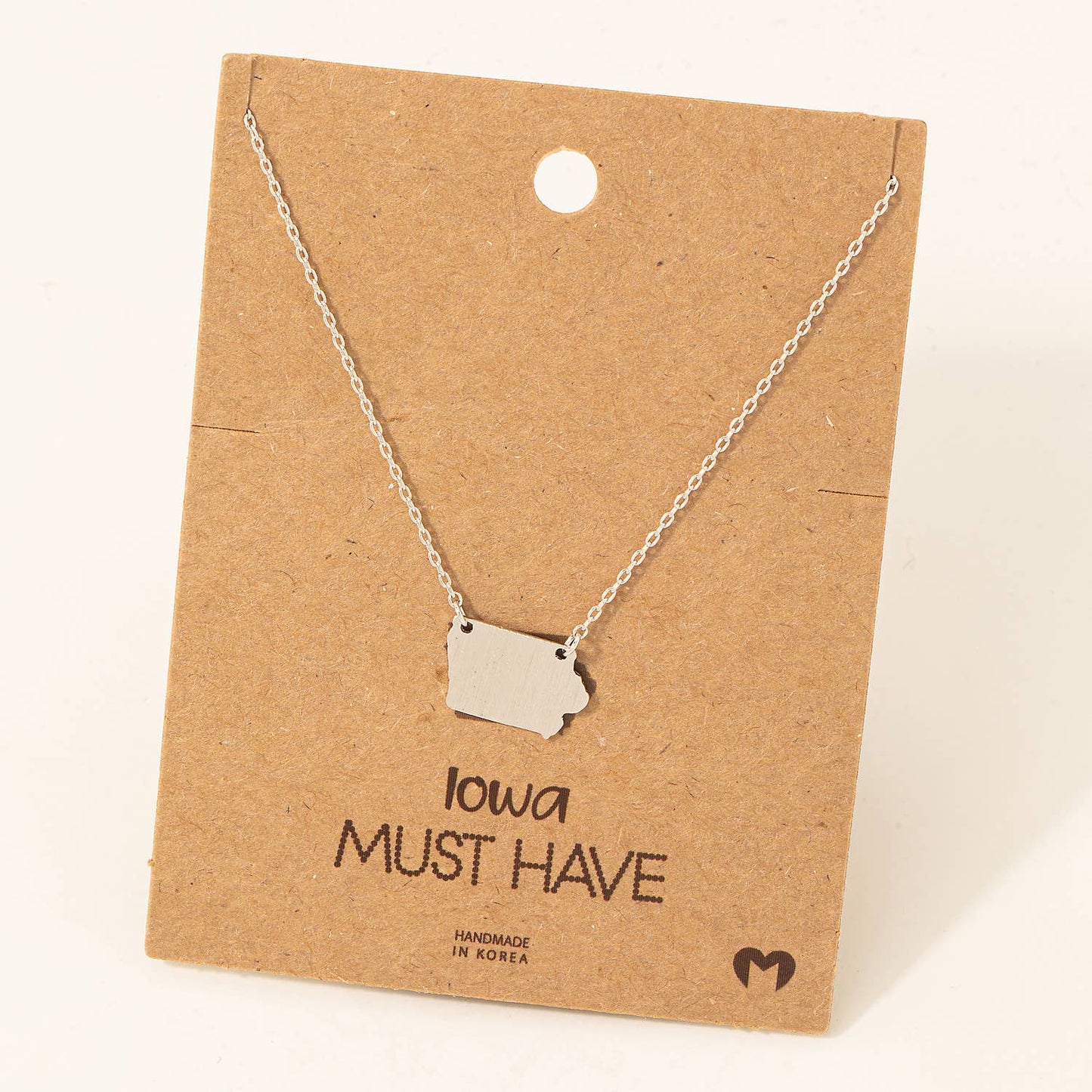 Iowa State Pendant Necklace: S