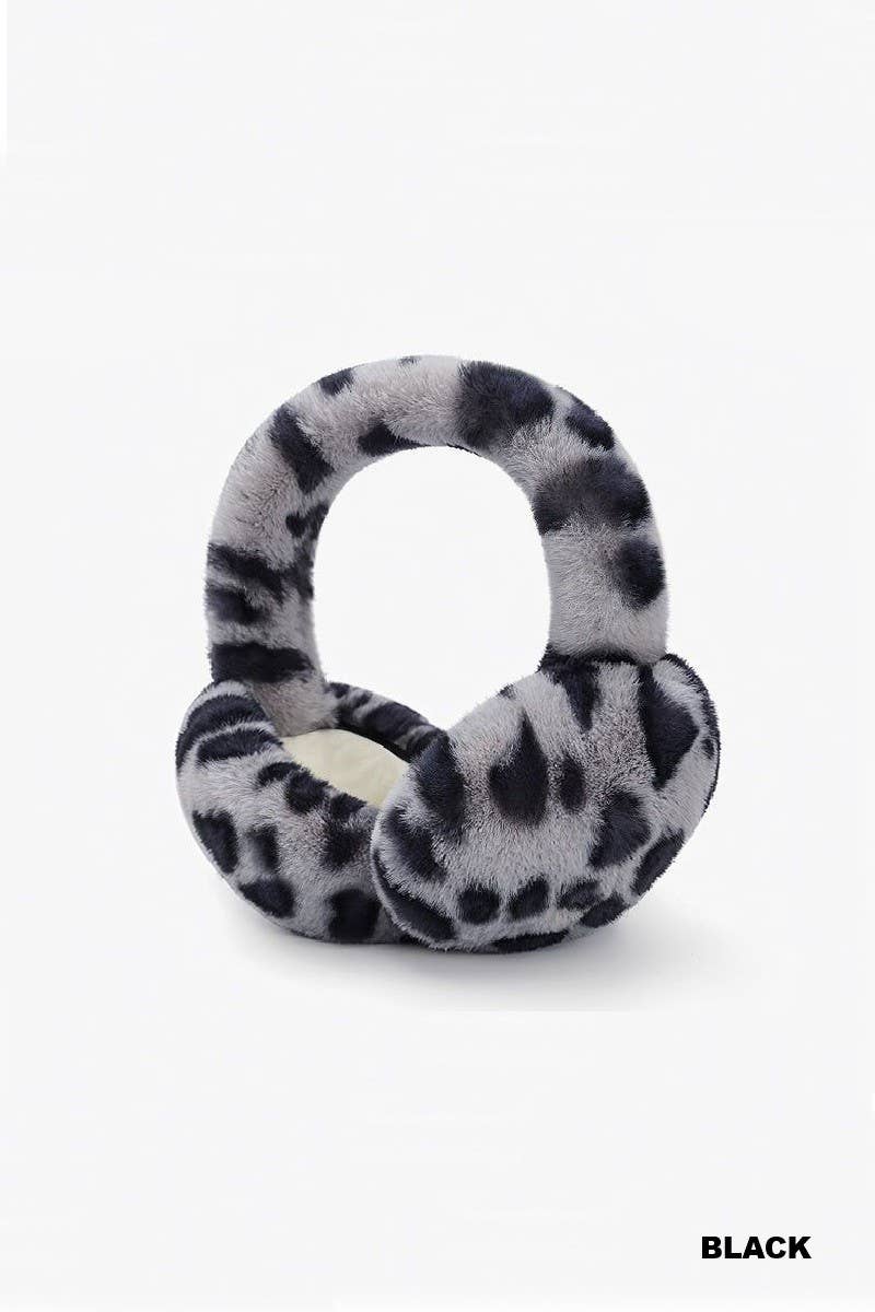 Leopard Faux Fur Earmuffs: NEUTRAL or BROWN