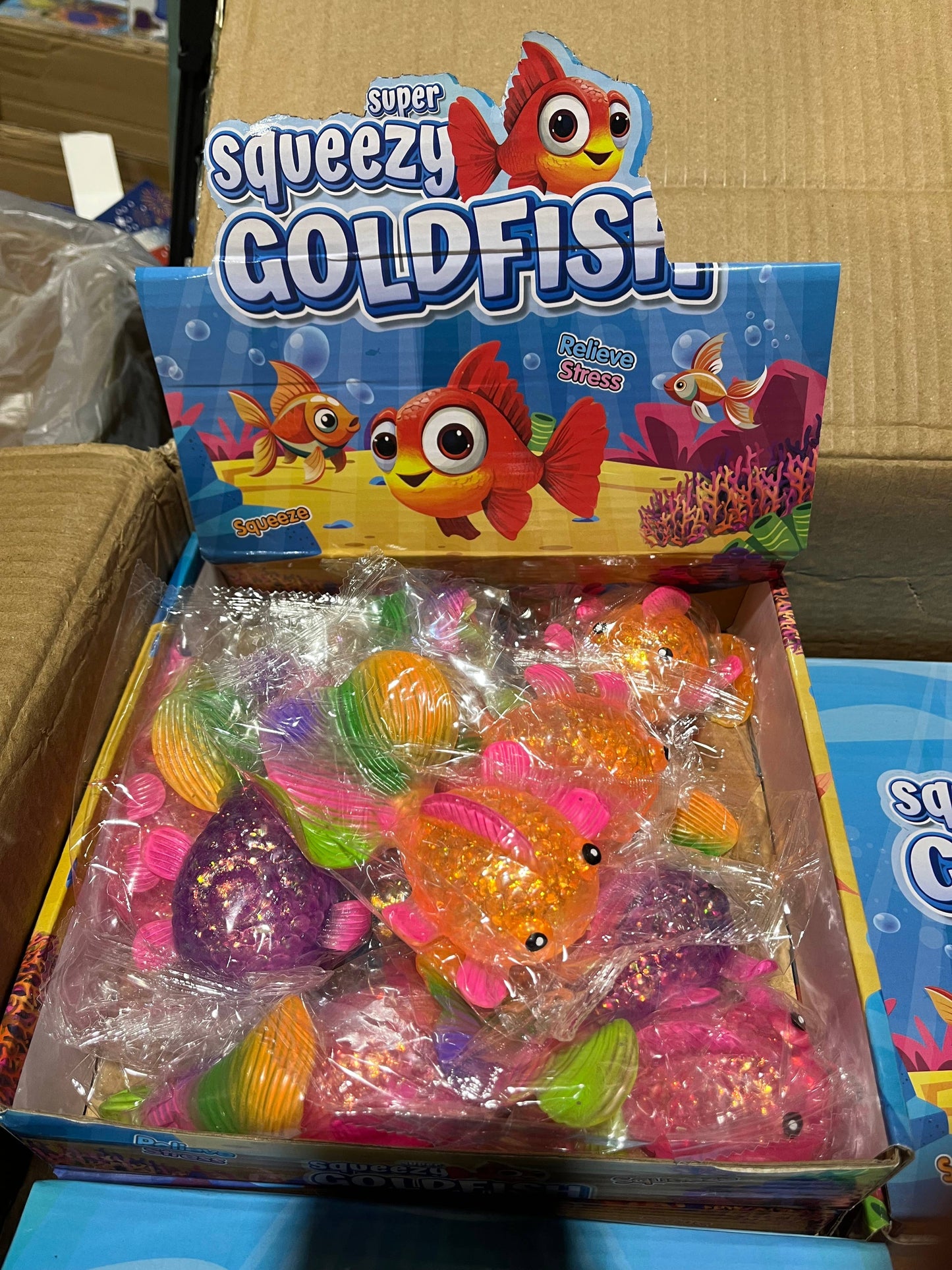 Sugar Squeeze Glitter Goldfish Toy | A135