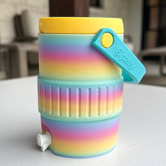 Retro Jug Cooler Can Holder (Soda Cans): Rainbow