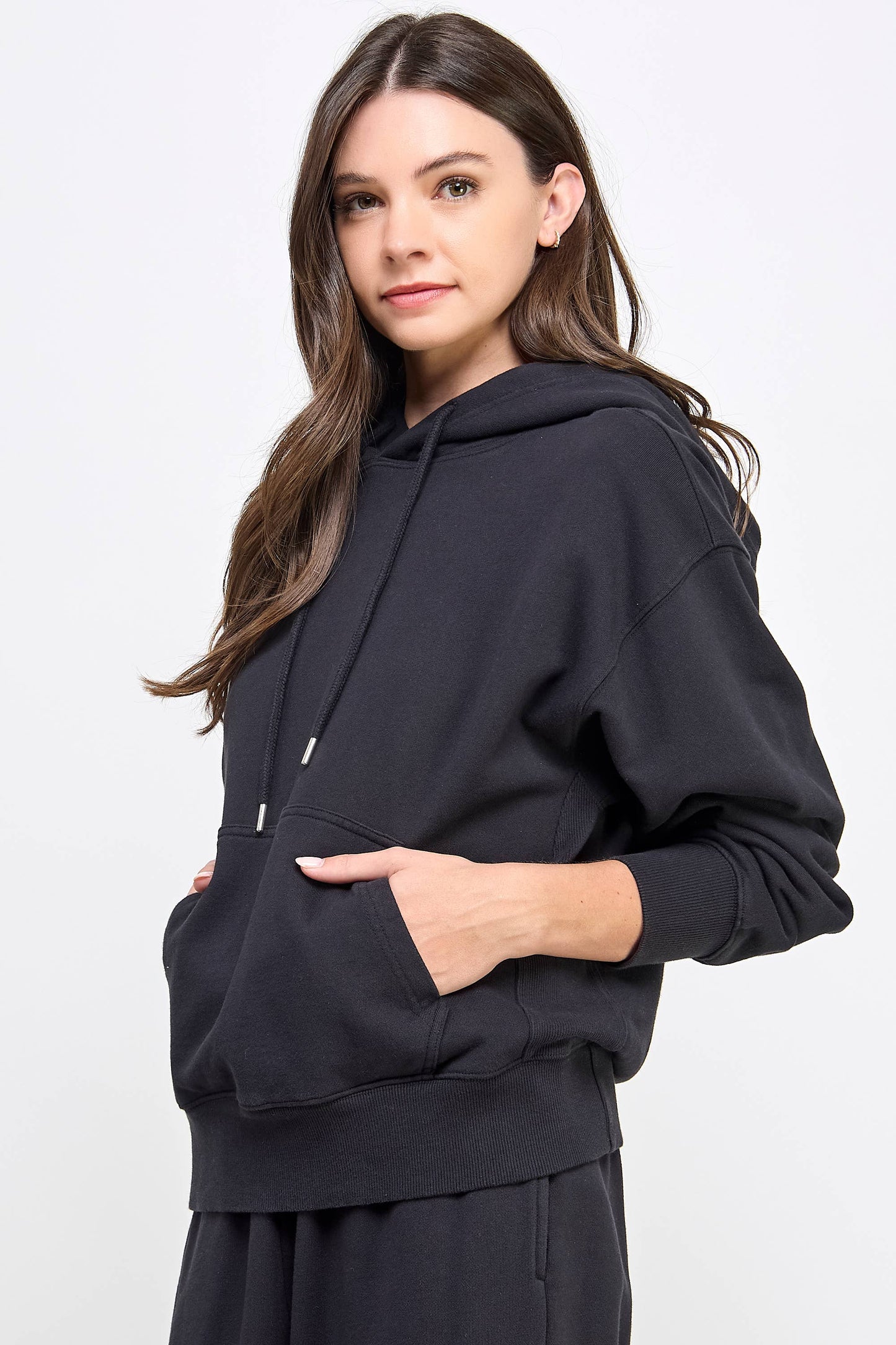 P9005T EVERYDAY SOFT FRENCH TERRY PULL-OVER HOODIE: Black / SMALL