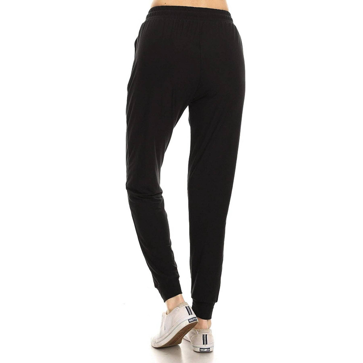 Buttery Soft Solid Joggers with Drawstring: Black