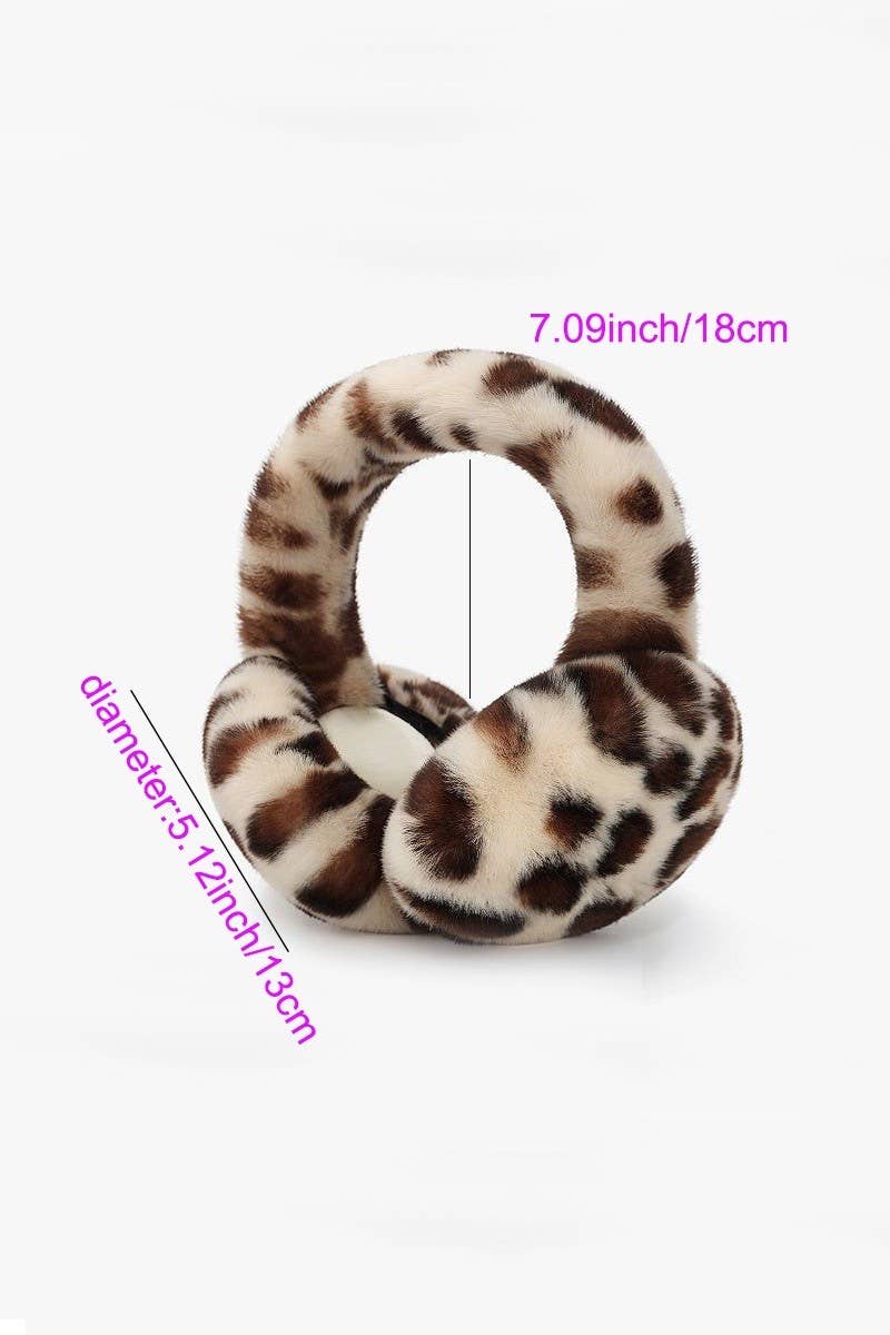 Leopard Faux Fur Earmuffs: NEUTRAL or BROWN