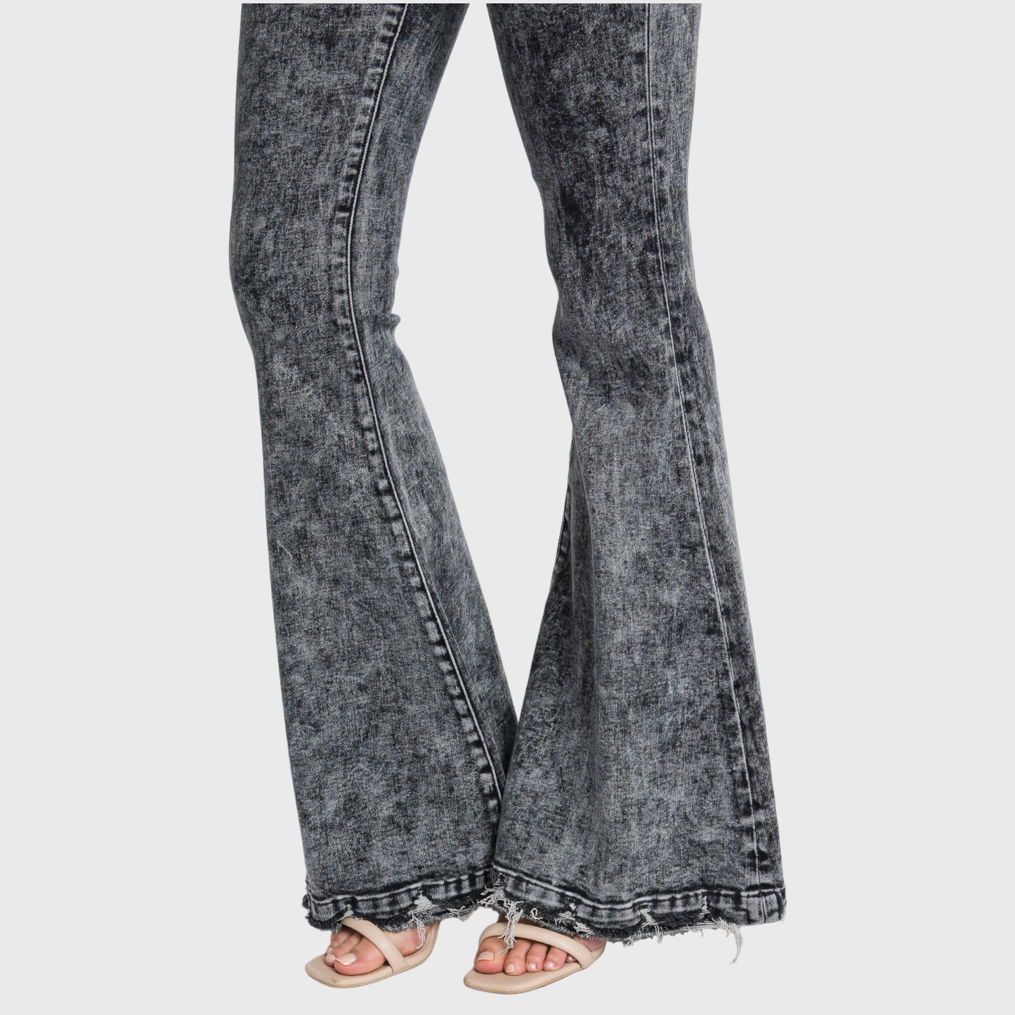 BUTTON UP SUPER HIGH RISE STRETCH EXTREME FLARE