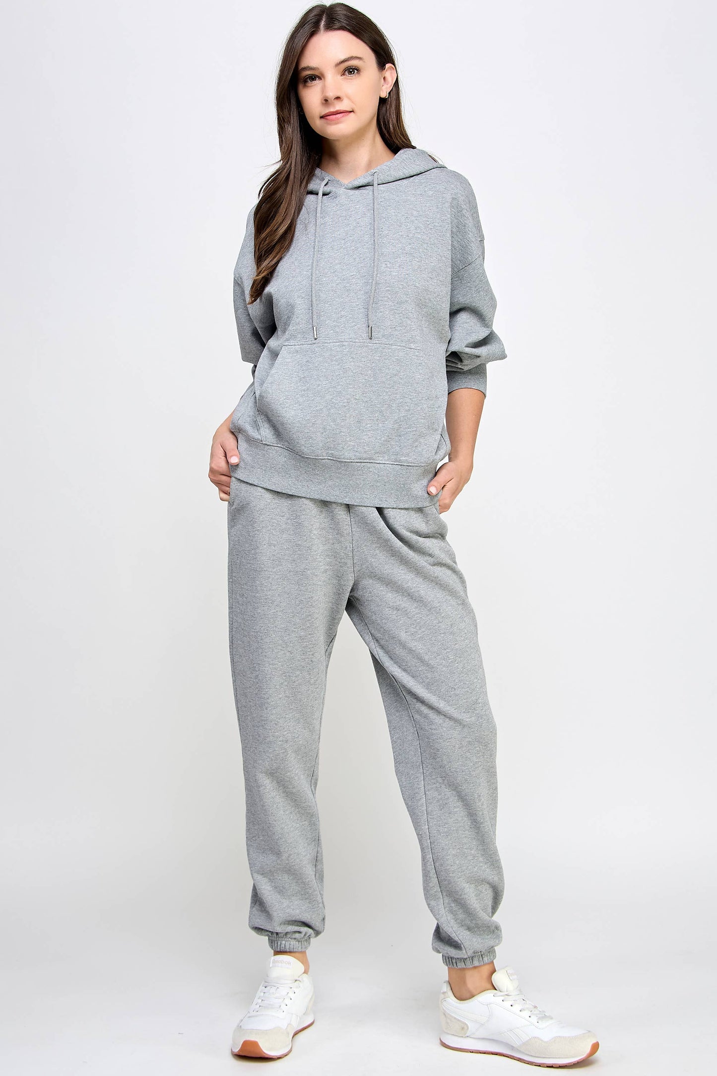 P9002P EVERYDAY HIGH RISE FRENCH TERRY JOGGERS: Black / LARGE
