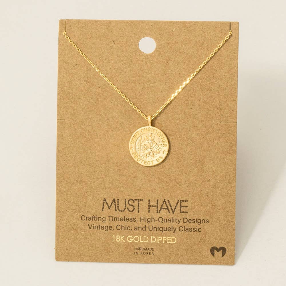 Mini Saint Christopher Necklace: S