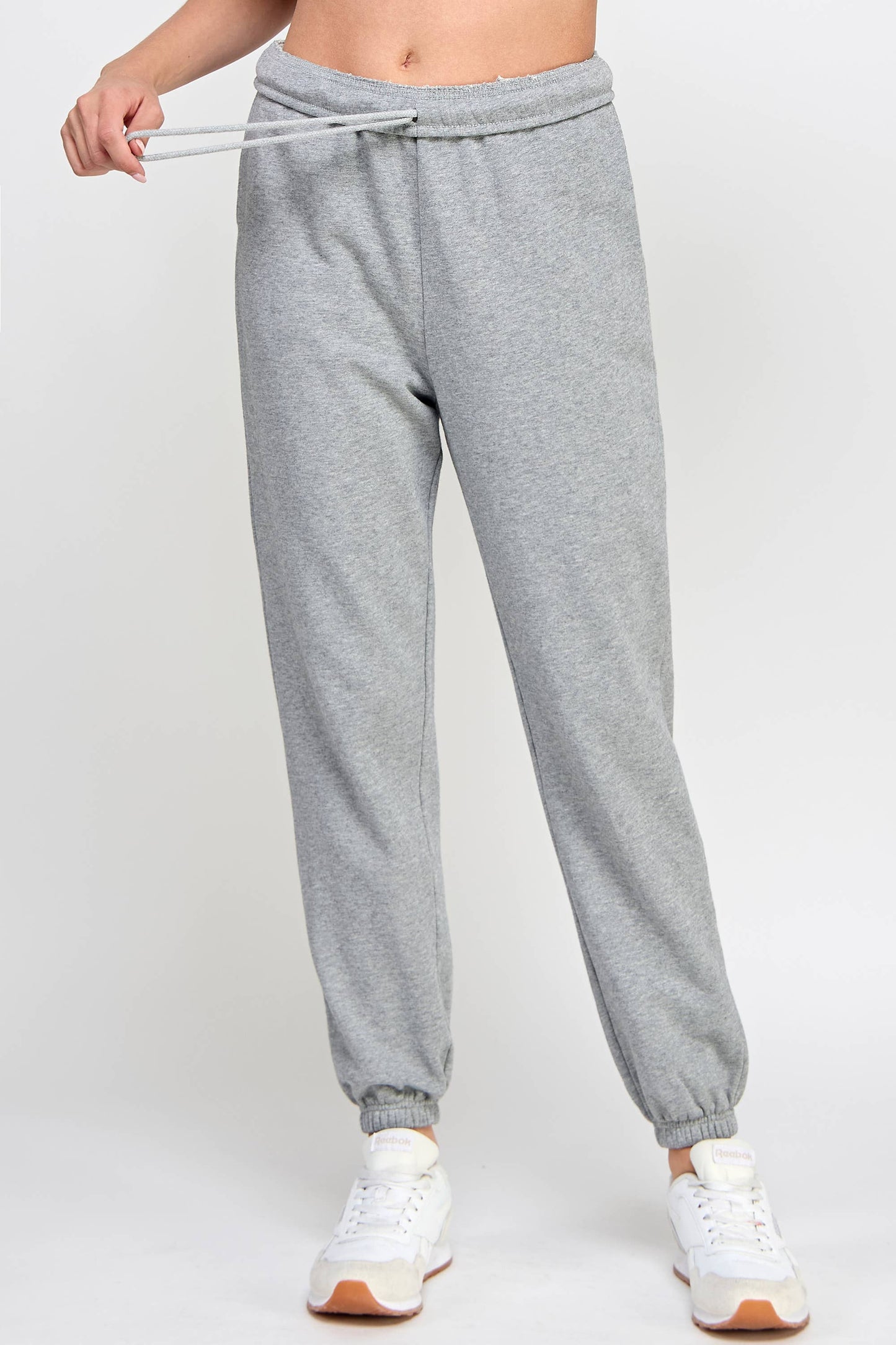 P9002P EVERYDAY HIGH RISE FRENCH TERRY JOGGERS: Black / LARGE