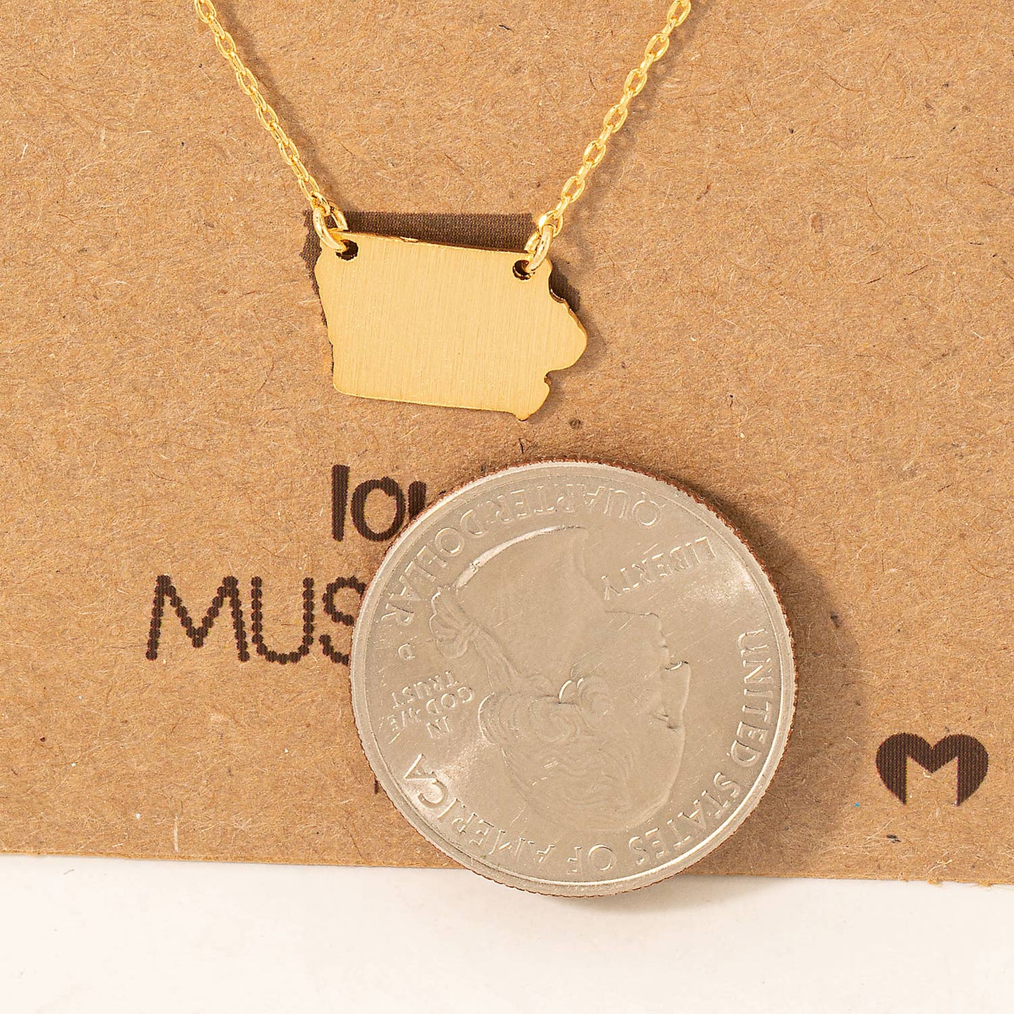 Iowa State Pendant Necklace: S