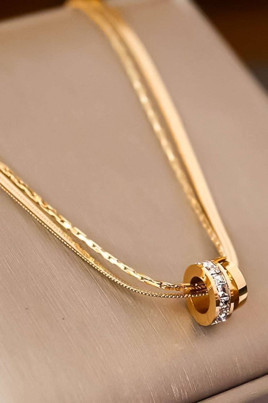 18K Gold Plated Waterproof Stainless Steel Chain Necklace - 6990: S0OX3T6990