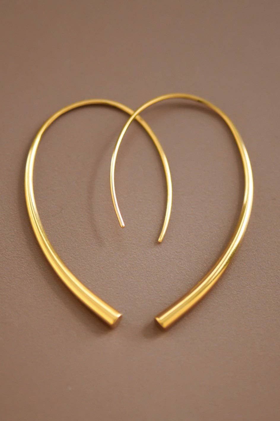 18K Gold PVD Plated Waterproof Stainless Steel Hoop Earrings - 7063: S0OX3T7063