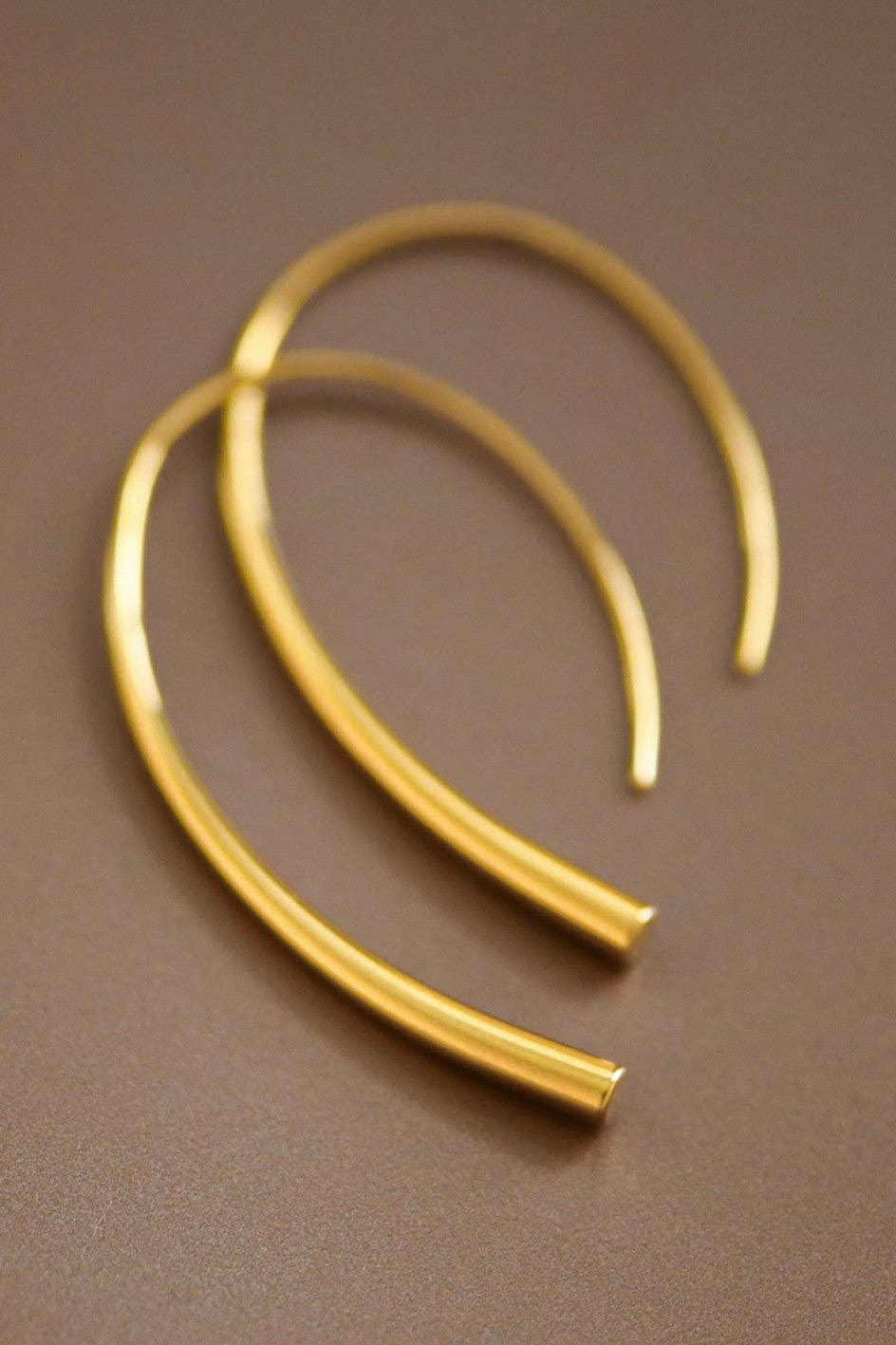 18K Gold PVD Plated Waterproof Stainless Steel Hoop Earrings - 7063: S0OX3T7063