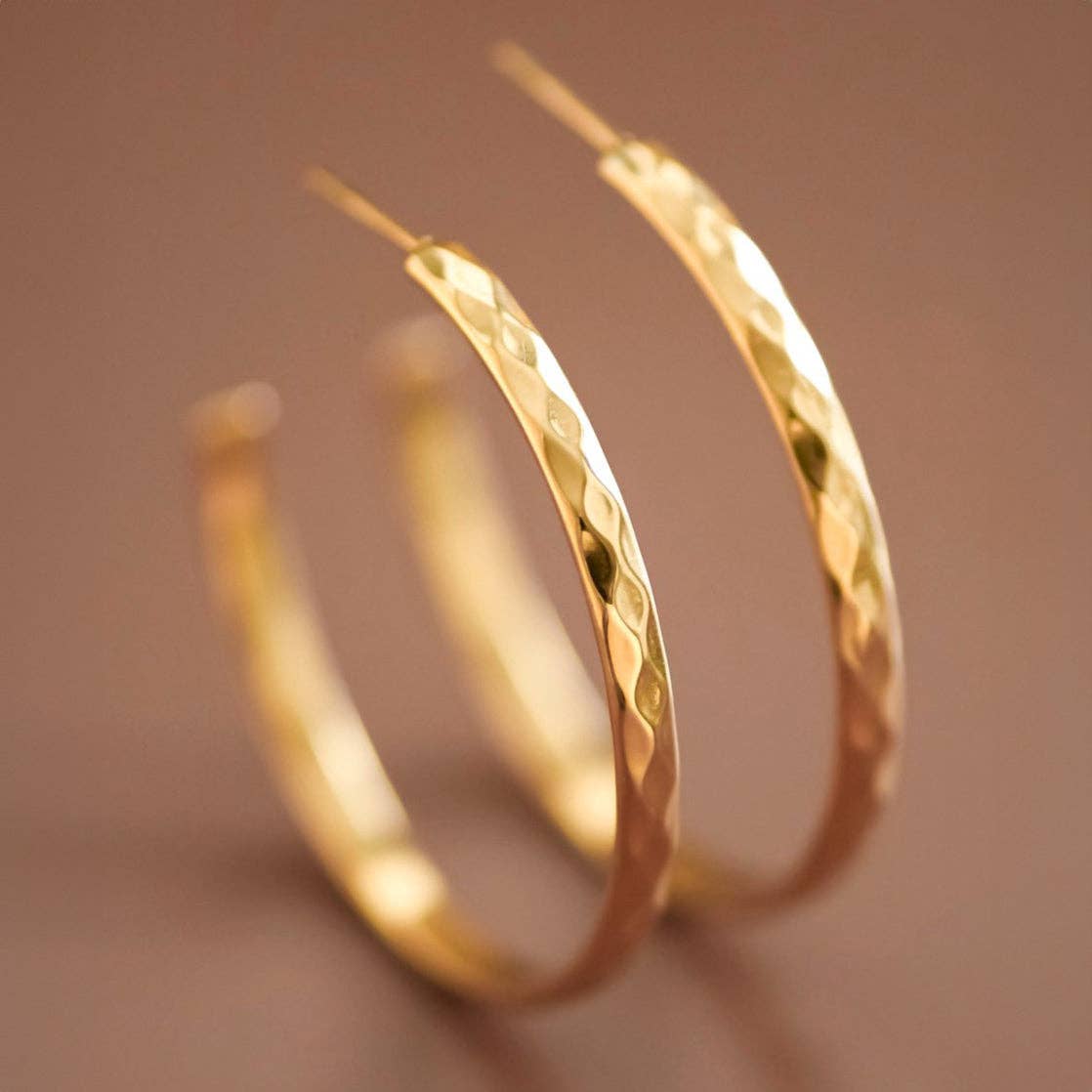 18K Gold PVD Plated Waterproof Stainless Steel Hoop Earrings - 7130: S0OX3T7130