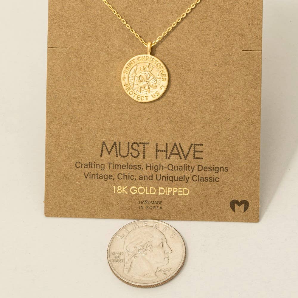 Mini Saint Christopher Necklace: S